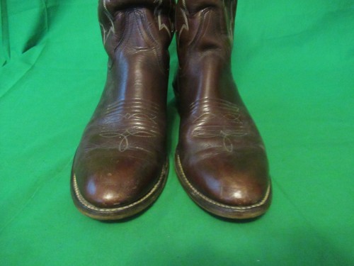 Botas vaqueras occidentales vintage Acme #6572 para hombre talla 9,5 D cuero marrón - Imagen 4 de 12