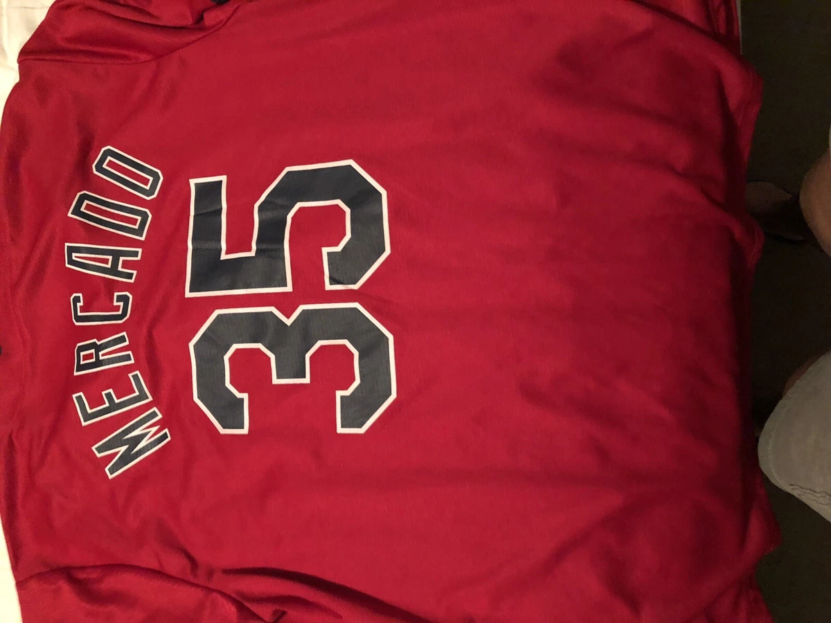 MLB Cleveland Indians Baseball Mercado Jersey Men's XL Red