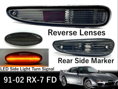 91-02 MAZDA RX7 LED FRONT SIDE TURN LIGHT + REAR MARKER + REVERSE