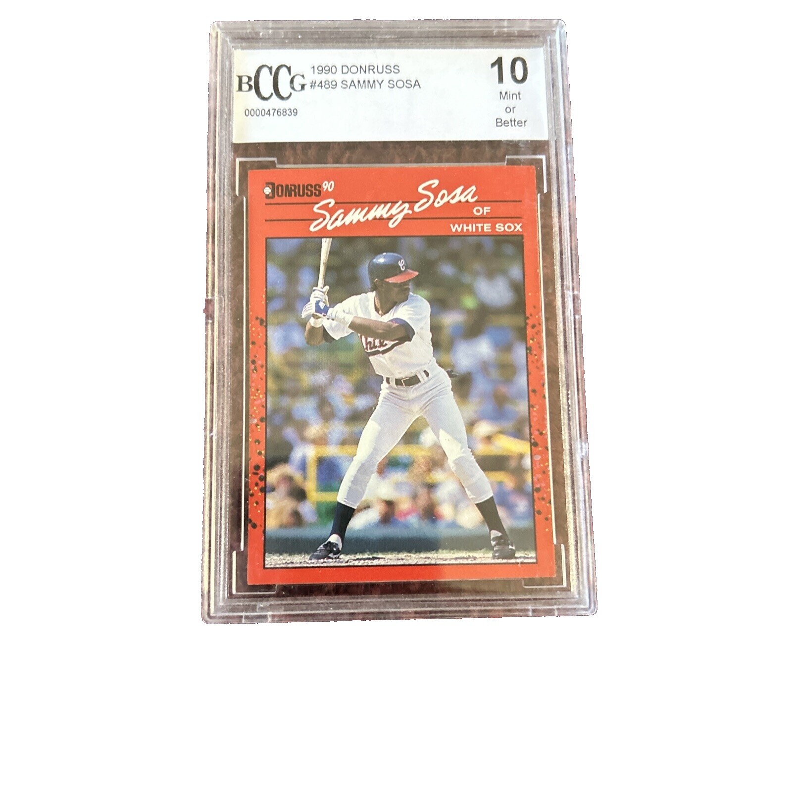 Batte de baseball noire signée Sammy Sosa Beckett