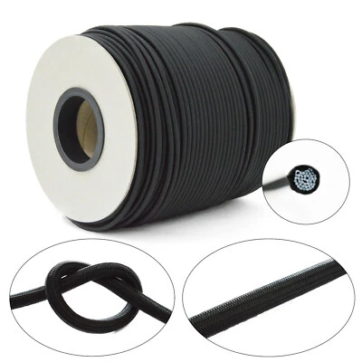 ROBAN FASHION Schwarz Expanderseil Spanngummi Planenseil Gummiseil Gummischnur Gummileine