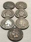 (7) Indian Head 1 Cent Coins 1900,1904,1905,1906,1907,1908,1909 Set.