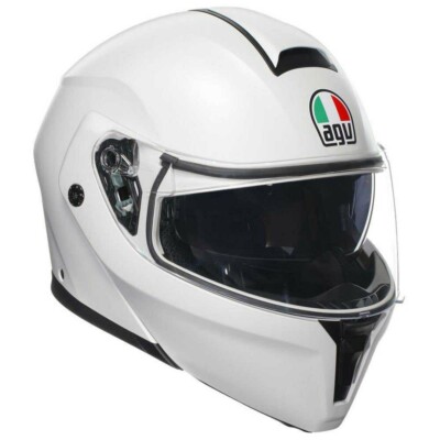 AGV Streetmodular Modular Motorcycle Helmet Mono Materia White