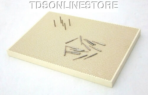 Large Sized Honeycomb Ceramic Soldering Block With Metal Pins - Picture 1 of 1