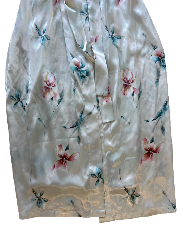 Lejaby Paris Floral Nightgown Kimono Robe Set Wmn Sz M Lingerie Sexy Lace READ - Image 4 of 4