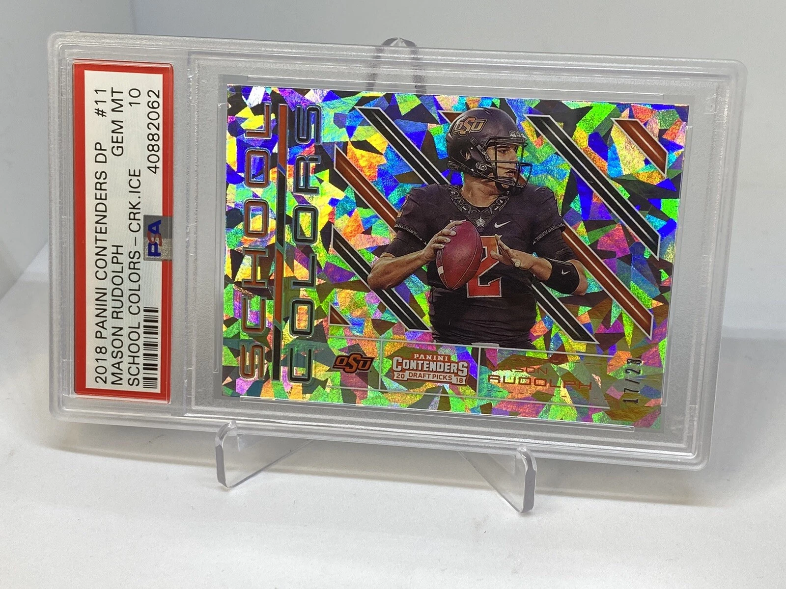 Mason Rudolph Panini Contenders Draft Picks School Colors #11 Cracked Ice