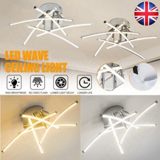 5-6 Wave LED Ceiling Light Modern Bedroom Kitchen Living Room Pendant Wall Lamps