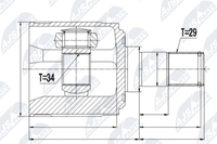 NPW-HD-018 NTY Gelenksatz, Antriebswelle FüR Honda