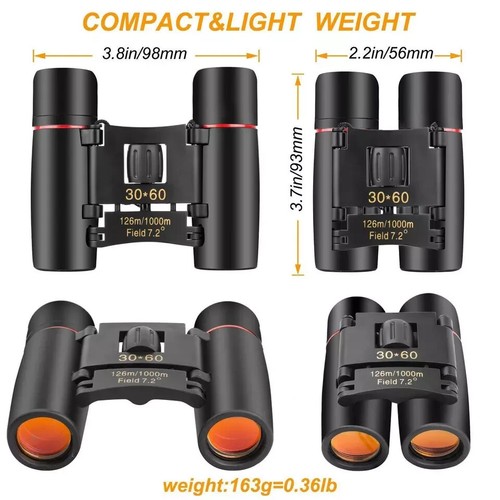 Binoculars 30 X 6 Zoom Day Night Vision Outdoor Hunting HD Mini Small Telescope - Picture 4 of 11