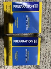2-Preparation H Hemorrhoid Symptom Treatment Suppositories, 12 Count Box