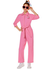 NEW Barbie Movie Kids Pink Power Jumpsuit Costume Girls Halloween M 8-10