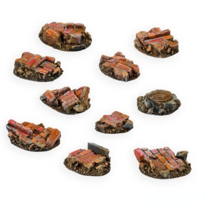 Small Old Town Ruins Basing Kit (10) Gelände Kromlech Resin KRBK101
