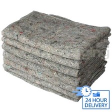50 x PREMIUM TRANSIT WOOLEN FABRIC REMOVAL BLANKETS FURNITURE MOVING 200x150cm