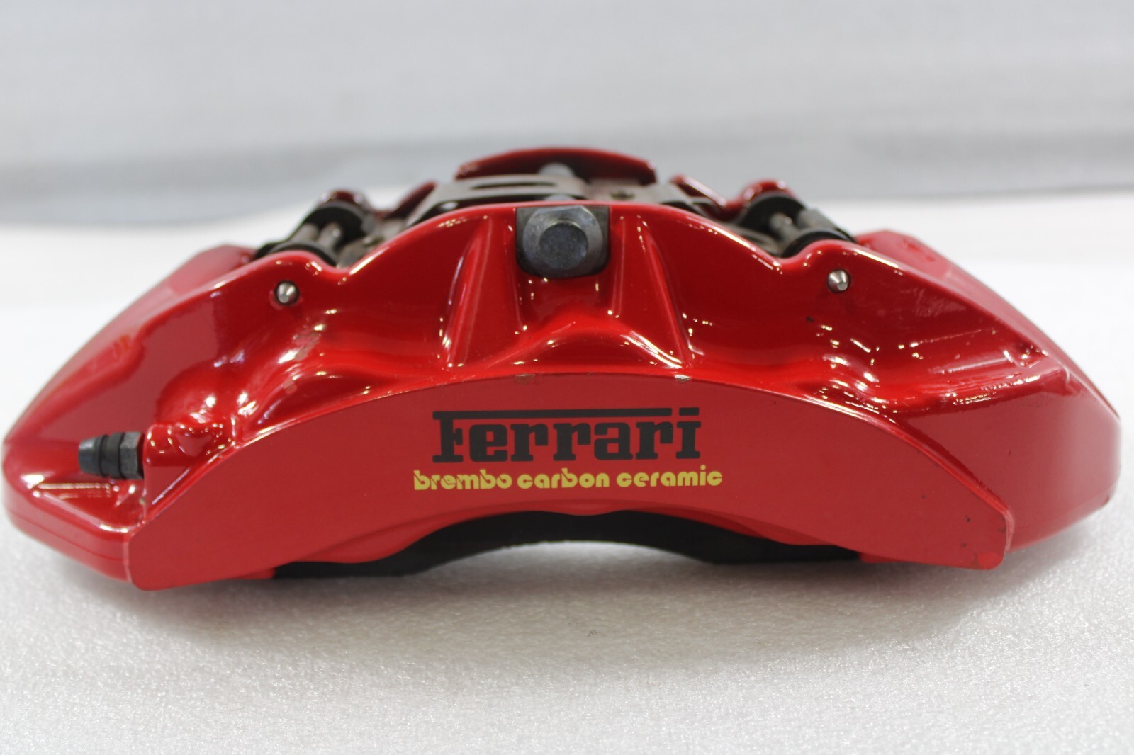 Ferrari California, LH, Front CCM Brake Caliper, Red, Burn Dmg, Used, P/N 251510
