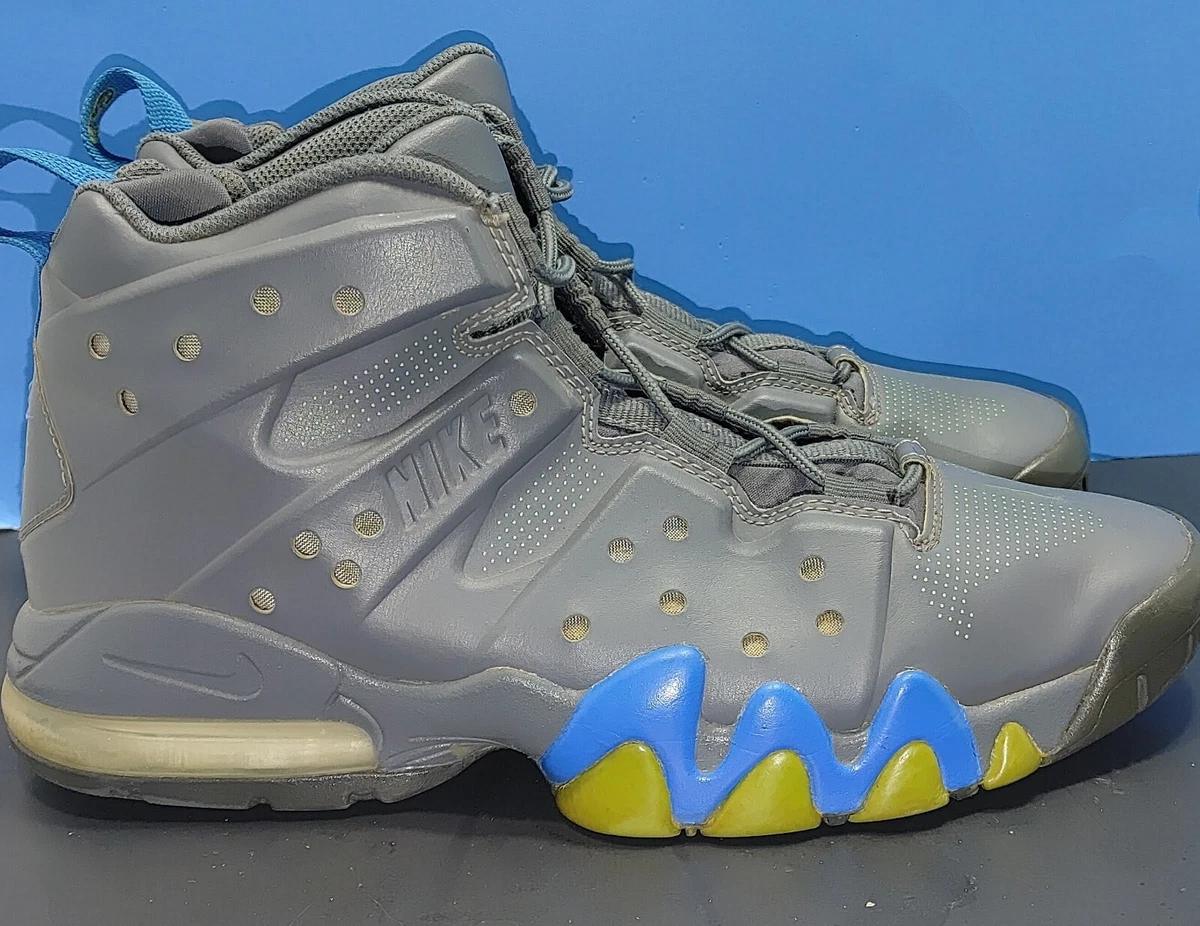 NIKE AIR MAX BARKLEY 34 DARK GREY BLUE GREEN BASKETBALL SHOES SIZE 11 488119 010