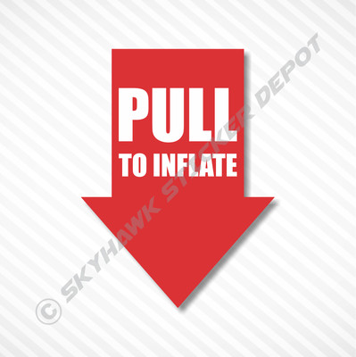Funny Tow Arrow Vinyl Decal Sticker Pull To Inflate Car Sticker | eBay