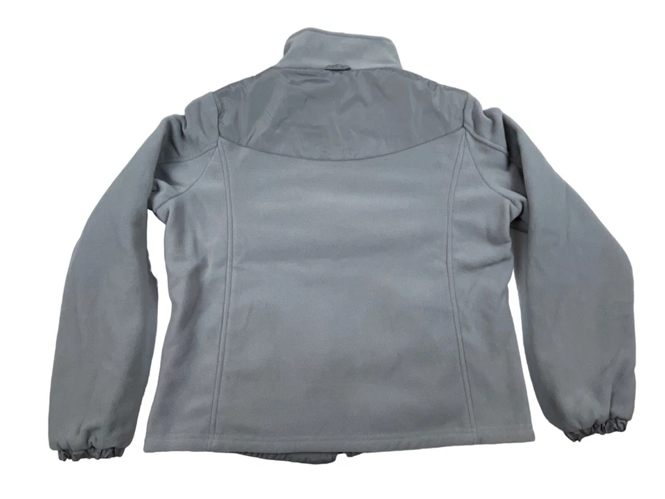 Koret Womens Medium Gray Full-Zip Fleece Jacket With Quilted Panels & Pockets - Image 2 of 4