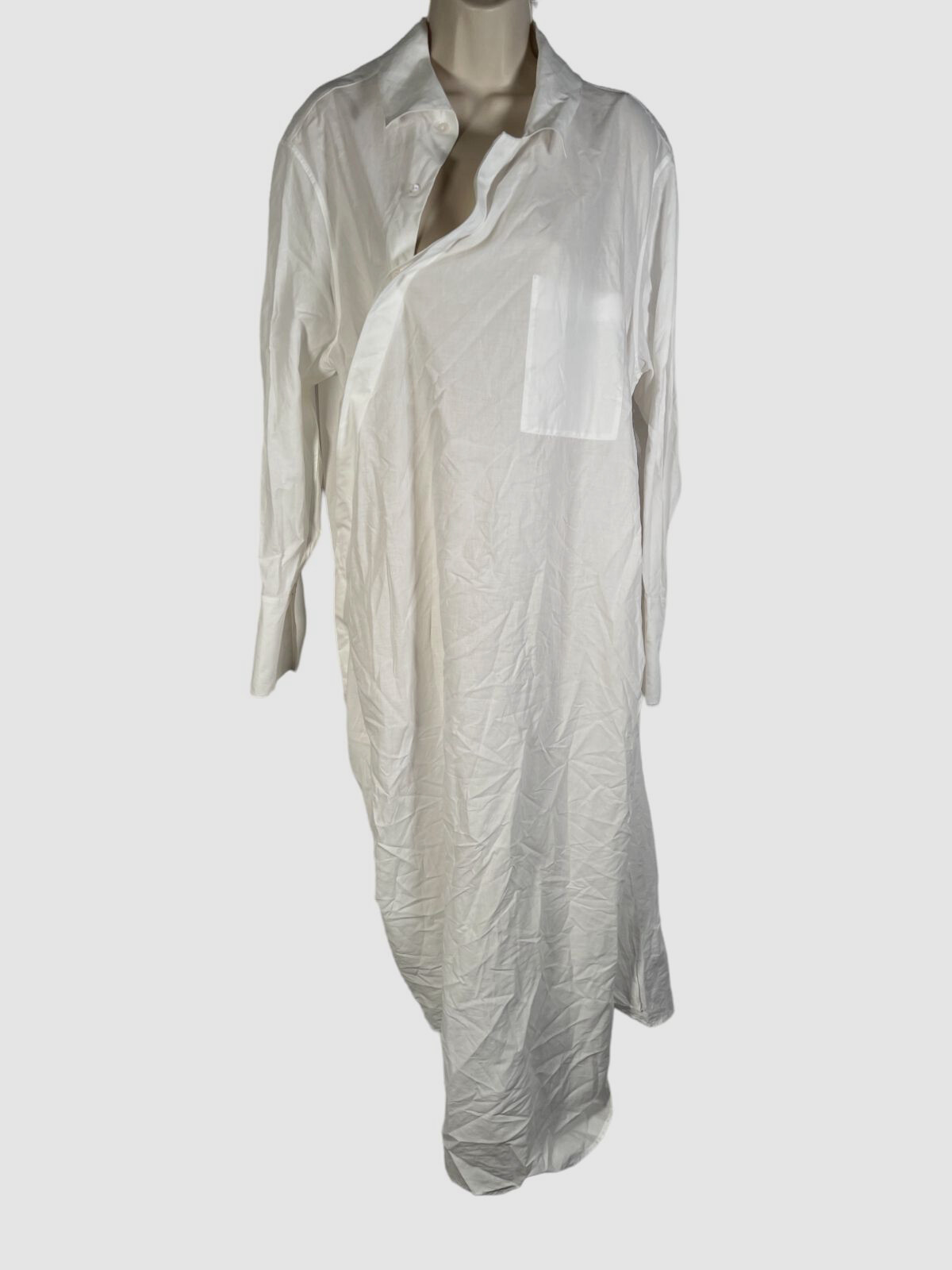 FILA Maxi abito da donna bianco Nuka a strati cotone The Row $2250 taglia S