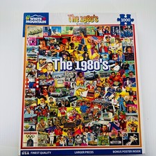 White Mountain The 1980  s 1000 Piece Jigsaw Puzzle Made In USA Larger Pieces