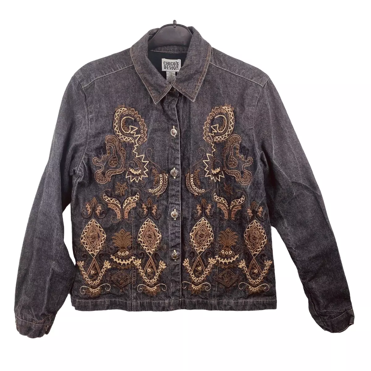 Beaded denim jacket deals
