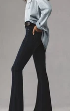 Mother Weekender Fray Mid-Rise Flare -Leg Jeans  Size 26P Color Dark Blue BNWT