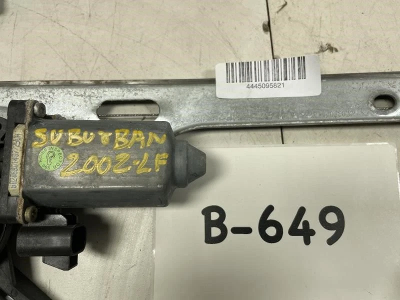 2002 CHEVROLET SUBURBAN 1500 FRONT LEFT DOOR WINDOW REGULATOR w/ MOTOR OEM+ - Image 3 of 4