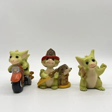 Whimsical World Pocket Dragons Fire Brigade Fireman Our Hero & Scooter 1990s