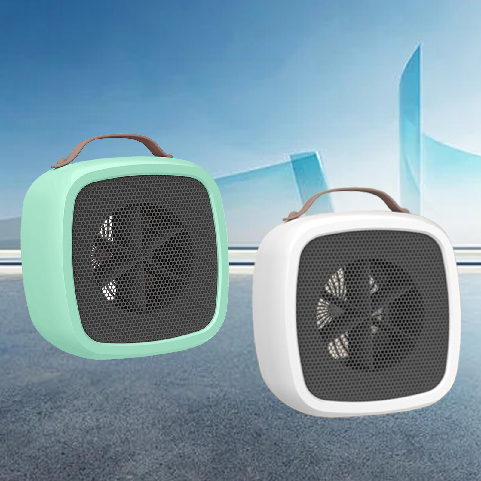 500W Portable Small Space Heater Fast Heating Lightweight Plugin Desktop Warmer