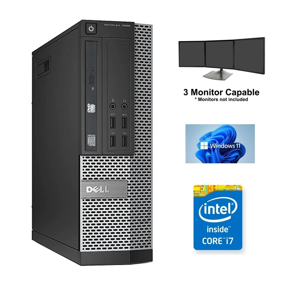 Dell OptiPlex 9020 SFF Core i7 32GB Ram 1TB SSD WiFi Windows 11 Computer Desktop - Image 4 of 4