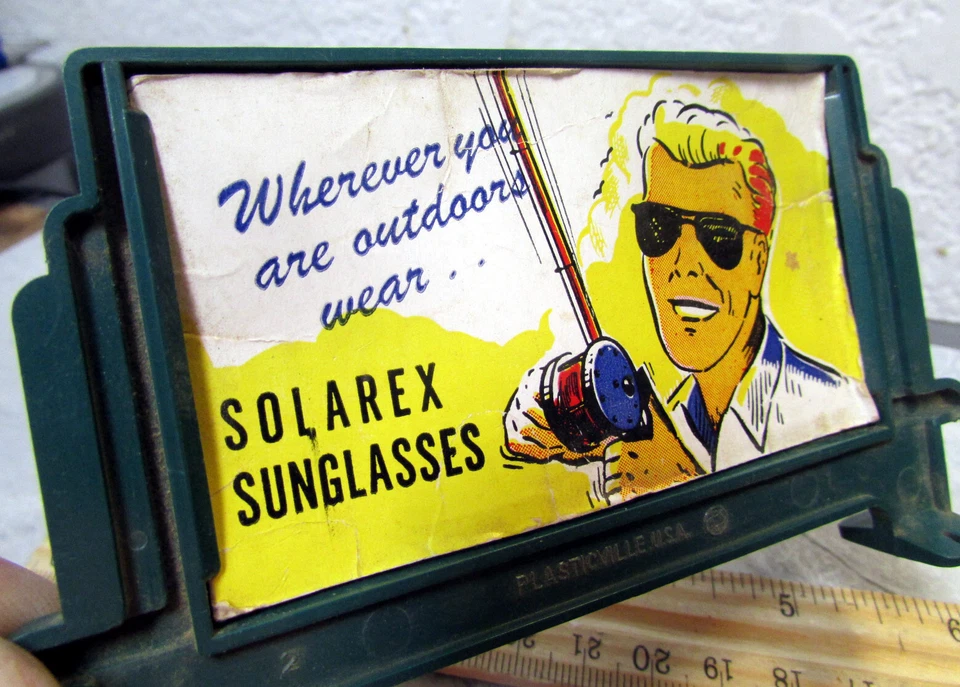 vintage model train railroad plastic bill board w cardboard advertisement - Image 2 of 4