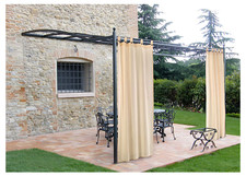 Tenda Gazebo 160 x 270 Cotone color Ecru' Fissaggio a Bretelle terrazzo giardino