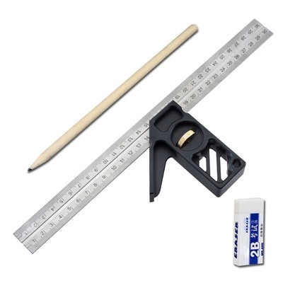 90 Degree Straight Right AngleRuler Woodworking Horizontal Square Protractor