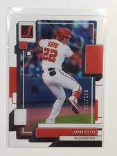 Juan Soto 2022 Panini Chronicles Clearly Donruss Red 49/100 SP 44 card Nationals