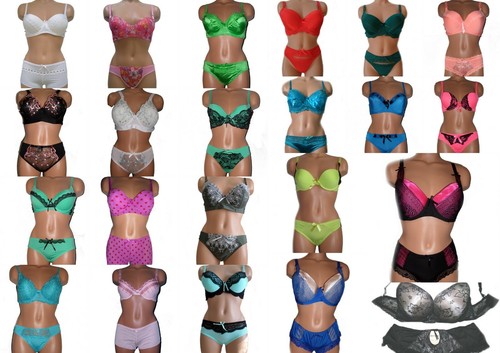 Damen Dessouspaket 2 Stück BH-Set Cup A,B,C,D,E Dessous-Set Wäsche - 第 47/50 張圖片