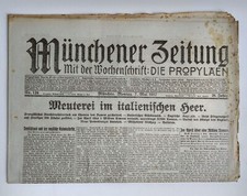 M&uuml;nchner Zeitung 1. Wk 1917 Nr. 124 Meuterei im italienischen Meer