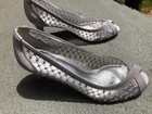 Adrianna Papell Womens Silver Mesh Jamie Slip On Pumps Shoes 7 M