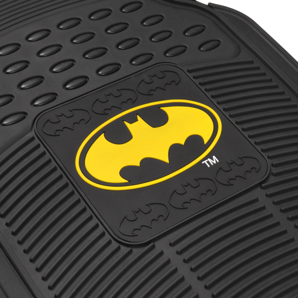 Batman Superhero Rubber Floor Mats & Rear Runner All Weather Waterproof
