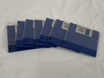 7 pcs - Vintage New - VERBATIM DataLife MF 2DD - 3.5'' Floppy Discs Disks