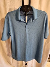 CHAMPION GOLF Men’s Polo Shirt Size Large Blue Short Sleeve Athletic Casual 