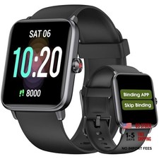 Pedometer Watch Senior Friendly No App/Phone Required, Waterproof Fitness Black