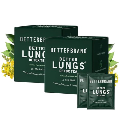 Lung Health Herbal Tea - Cleansing Blend | Caffeine-Free, 2-Pack