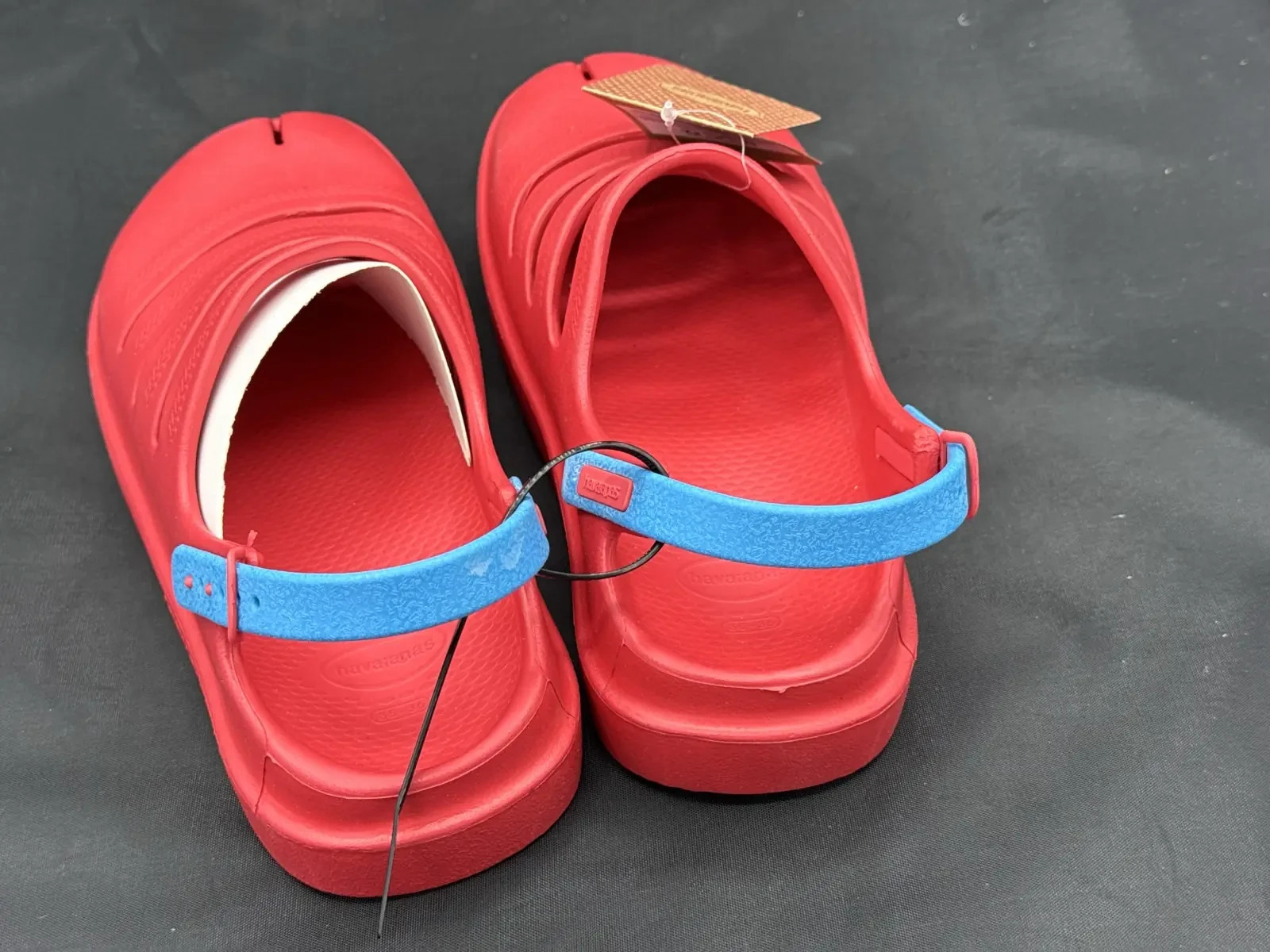 Havaianas Kids Clog Sandals EU 37/38 Red Blue Beach Pool Shoes New Tags image 4