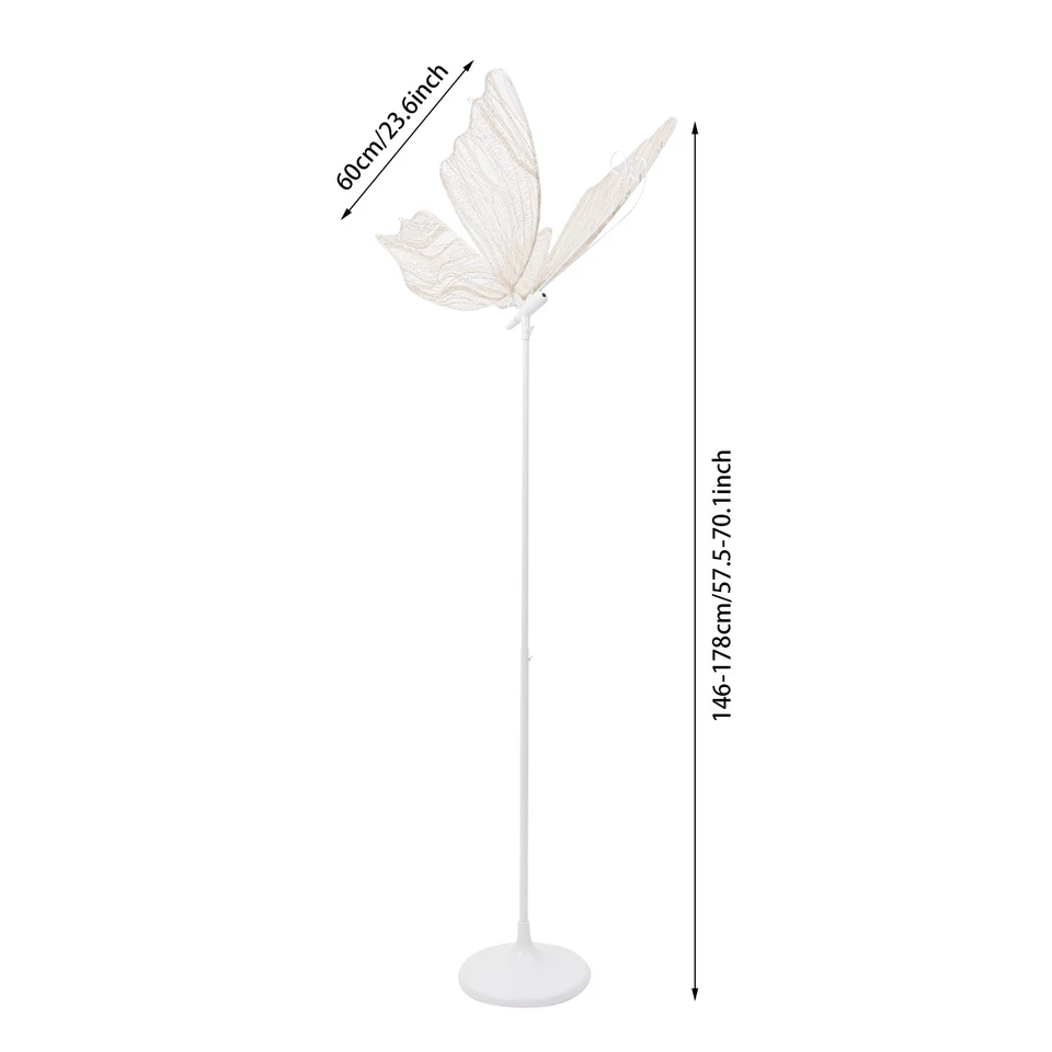 Lámpara de pie mariposa de 2 piezas con luz LED para decoración de bodas fiestas accesorios 23,6 pulgadas Foto 2 de 4