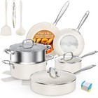 Ceramic Pots Pans Set 16 Pcs Cookware Set Non Toxic Nonstick Kitchen Cookware