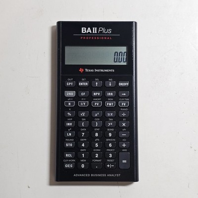 Texas Instruments BAII Plus Professional Advanced Financial Calculator, Tested
