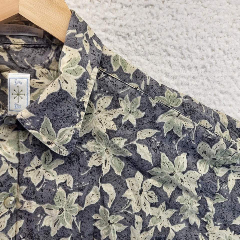 Vintage Burma Bibas Hawaiian Shirt Mens Medium Button Up 60 Singles Cotton Lawn - Image 4 of 4