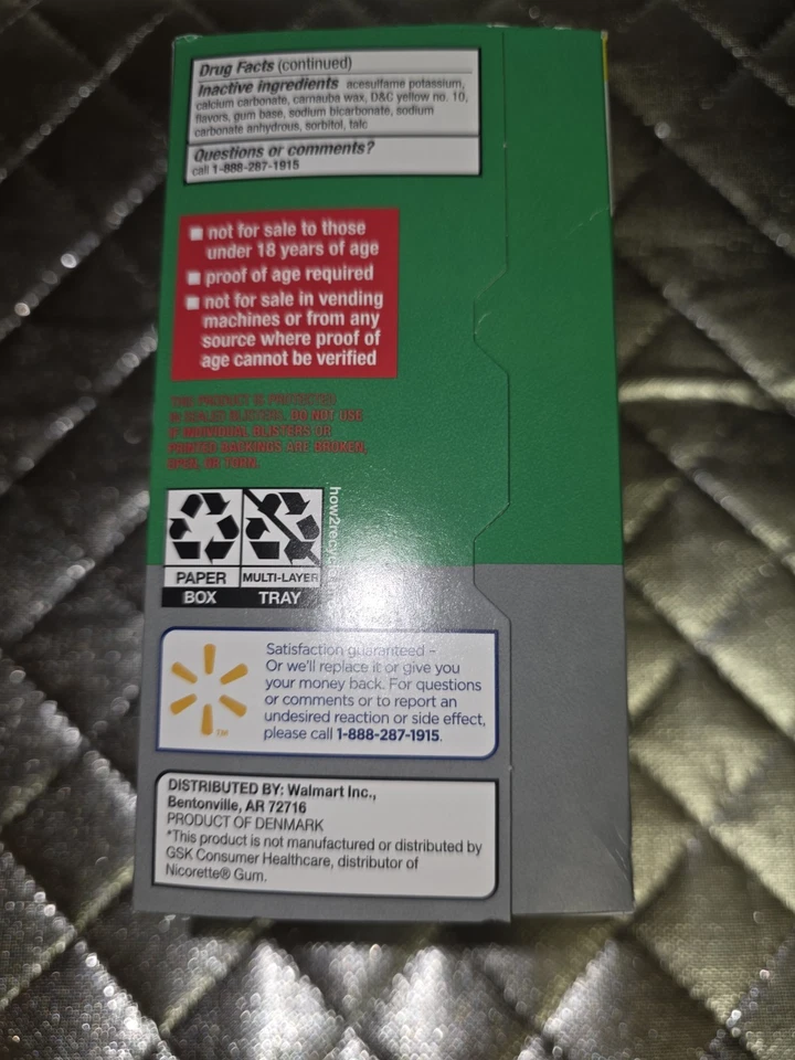 Equate Nicotine Gum 4mg  UnCoated MINT FLAVOR Count 170 Pieces CT   10/2026 - Image 2 of 4