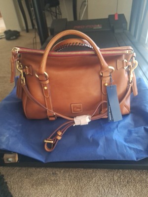 NWT Dooney & Bourke Florentine Large Satchel 8L940 NATURAL  Leather