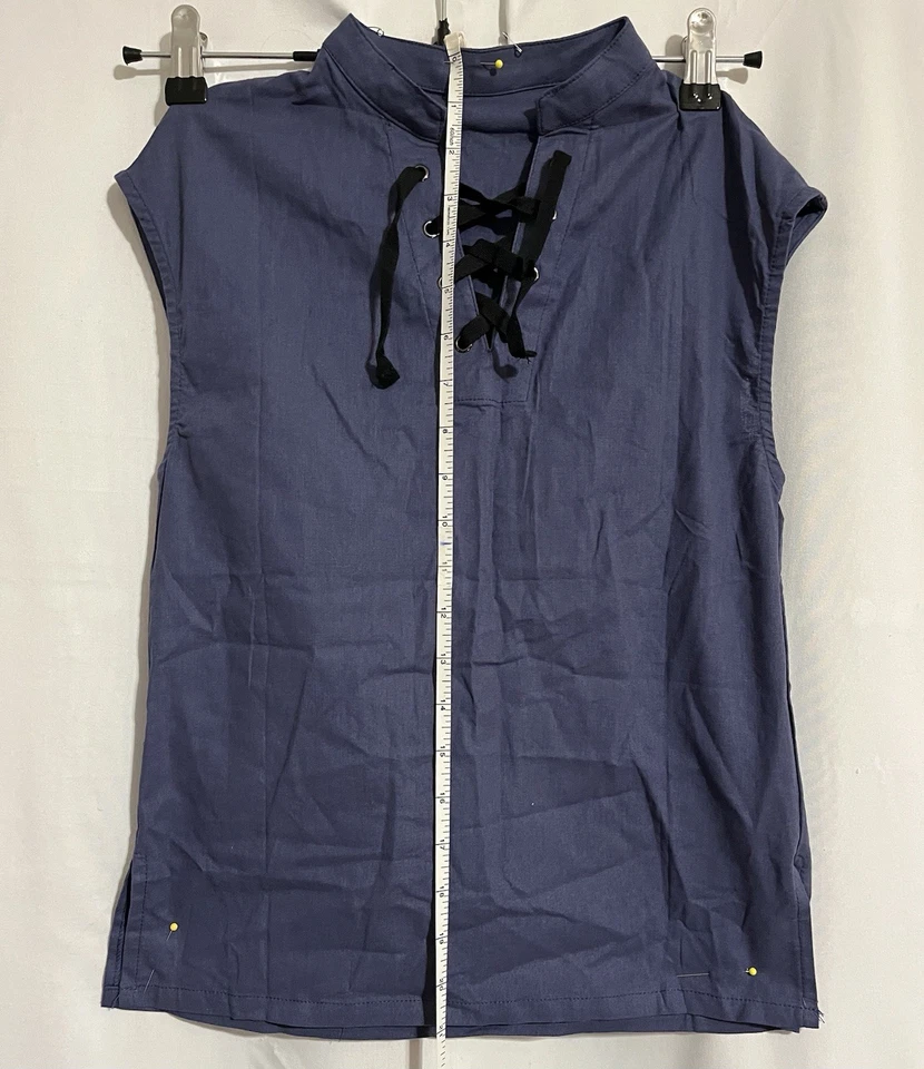 Camisa Renacimiento Medieval Juvenil Azul Talla 120 (k-1422) Foto 2 de 3