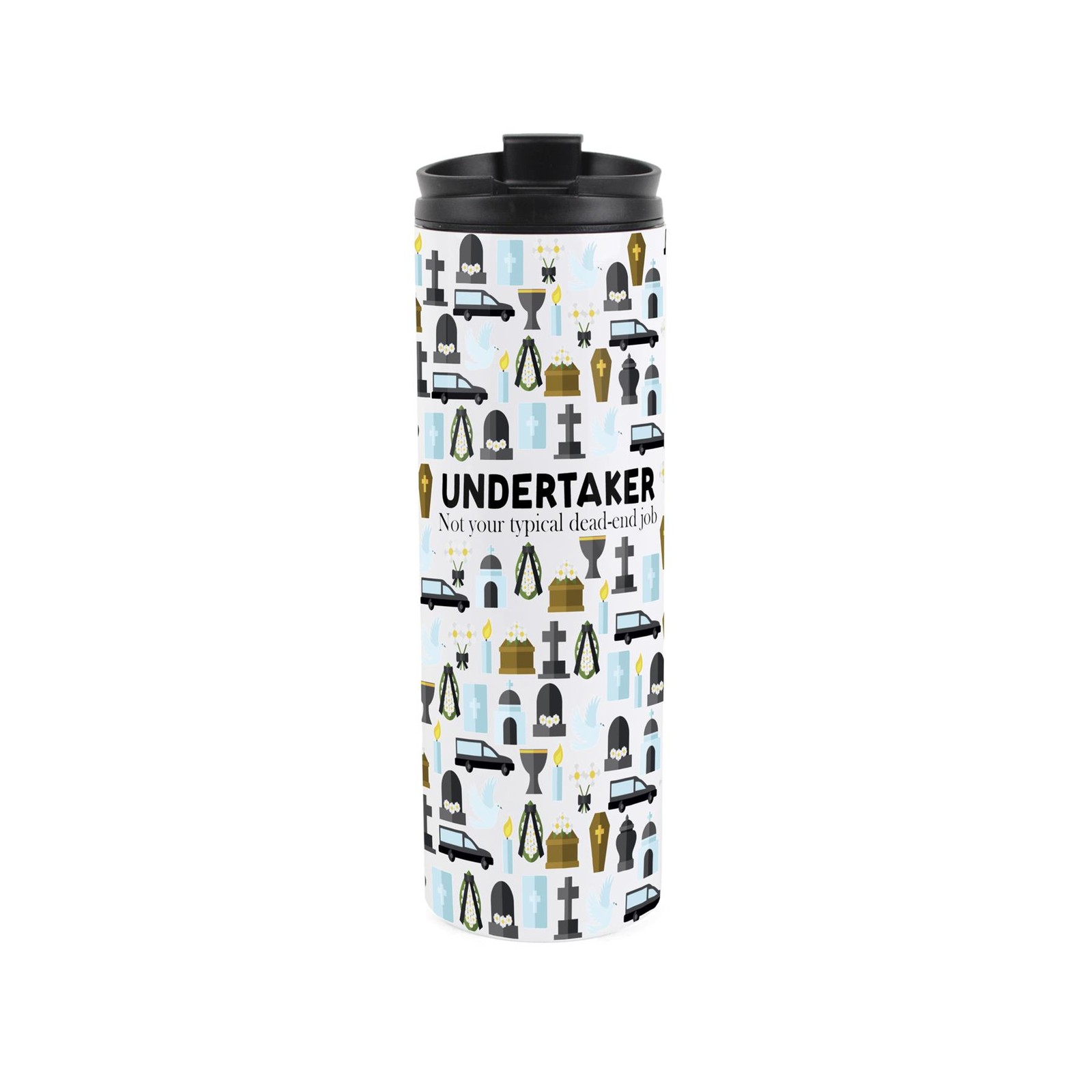 Undertaker Travel Mug - Novelty Trades Gift Reusable Stainless Steel Flask